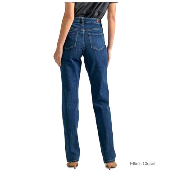 Relaxed Fit Straight Leg Jeans with Slimming Stretch Fabric - Picture 3 of 6